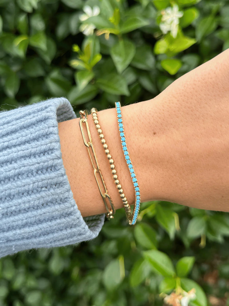 Turquoise CZ Tennis Bracelet