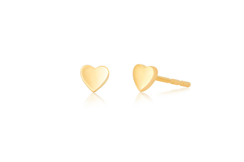 Baby Gold Heart Stud Earrings